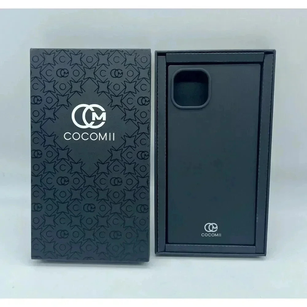 Cocomii‎ Rectangle Case For iPhone 15 Plus Silicone Luxury Slim Shockproof Black